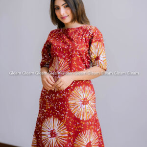 Sunburst Bloom Pocket Dress - Red, Yellow & White - Image 3