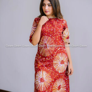 Sunburst Bloom Pocket Dress - Red, Yellow & White - Image 4