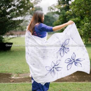 Ocean Bloom Saree - Image 4