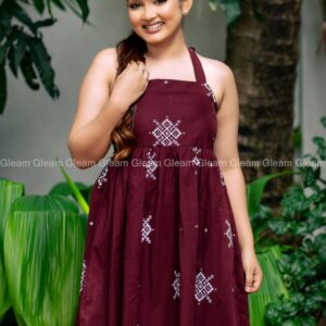 Maroon Breeze Stripe Dress - Image 1