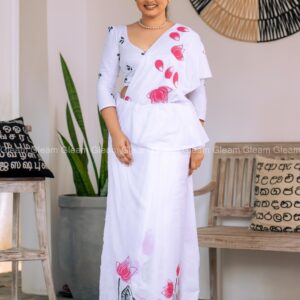 Nelum Grace Handprinted Saree - Image 3