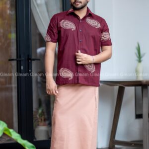 Sand Rust Printed Shirt - Image 3