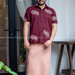 Sand Rust Printed Shirt - Image 2