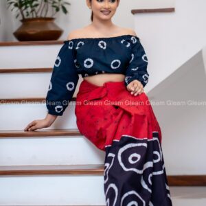 Black and white batik ladies lungi - Image 3