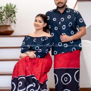 Black and white batik ladies lungi - Image 2
