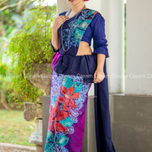 Pastel Symphony Java Batik Saree - Image 3