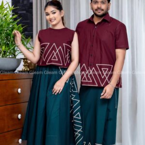 Maroon Sand Printed Top - Image 3