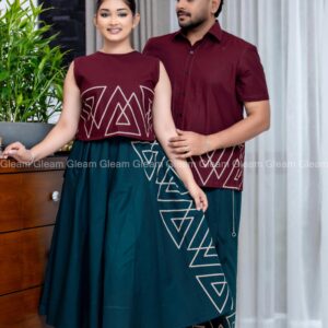 Maroon Sand Printed Top - Image 2