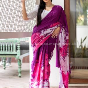 Lavender Kiss Batik Saree - Image 1