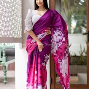 Lavender Kiss Batik Saree - Image 3