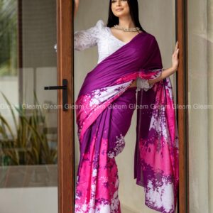 Lavender Kiss Batik Saree - Image 4