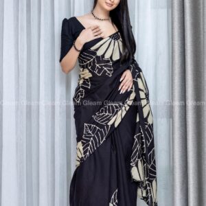 Noir Grace Batik Saree - Image 2