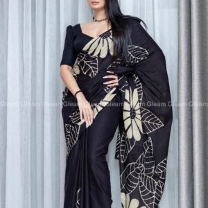 Noir Grace Batik Saree - Image 3