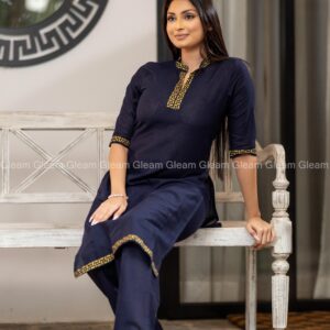 Midnight Gold Kurtha Top - Image 3